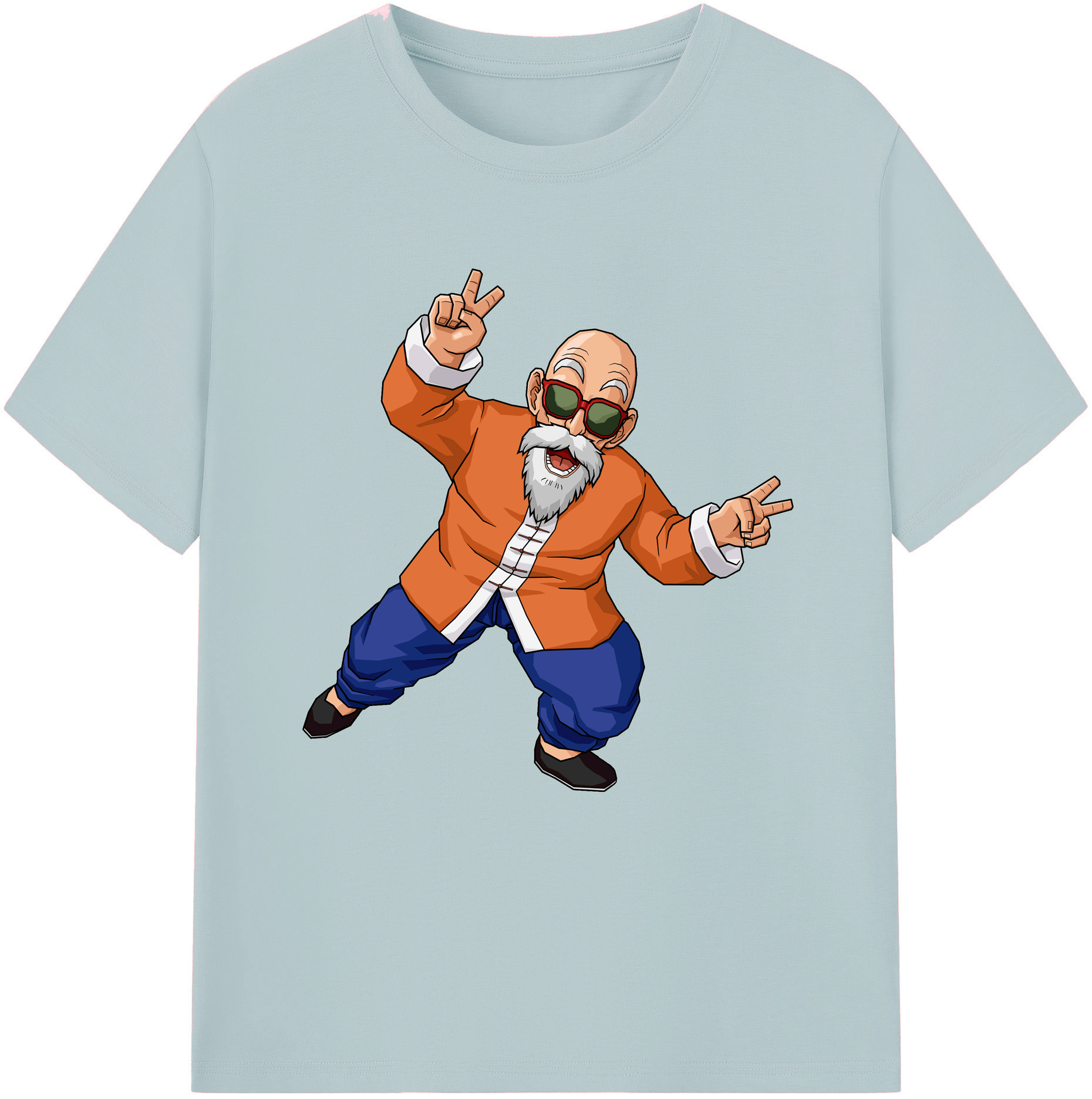 （画像用） ドラゴンボール 亀仙人（かめせんにん） DRAGON BALL Master Roshi Kame Sennin 綿100％半袖Tシャツ（フロントプリント）